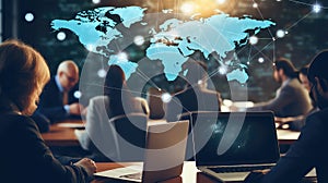 connectivity global digital background