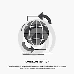 Connectivity, global, internet, network, web Icon. glyph vector gray symbol for UI and UX, website or mobile application