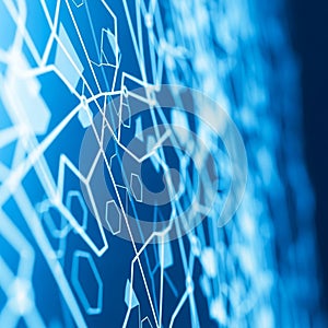 Connectivity and technology, typical of network or data representation