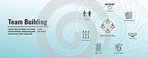 Connectivity Web Header Banner with Togetherness, Connectnedness and Collaboration Icon Set