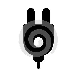 Connector glyph flat vector icon