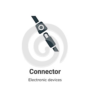 Connector vector icon on white background. Flat vector connector icon symbol sign from modern electronic devices collection for
