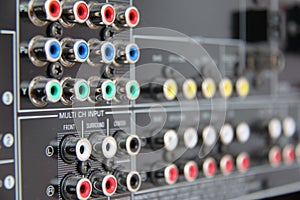 Connectors on the AV receiver