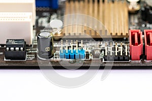 Connectors of a computer motherboard