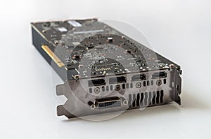 Connectors and ports of modern PCI computer videocard