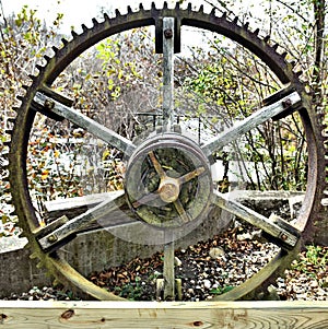 Connetquot  river park ny historical wheel of  mill