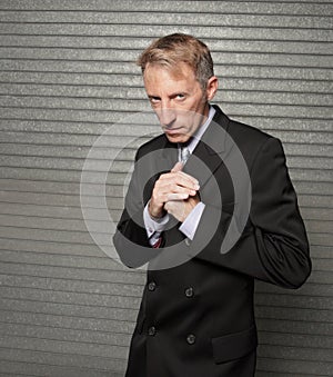 Conniving businessman photo