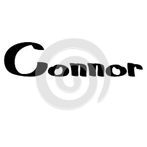 Connor male name street art design. Graffiti tag Connor. Vector art.