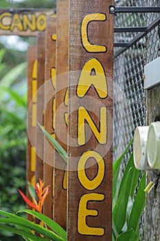 Conoe wooden sign