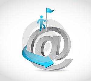 Conquer the web concept illustration design