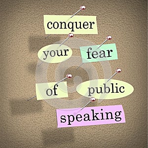 Conquer Your Fear of Public Speaking Bulletin Board Overcome Sta