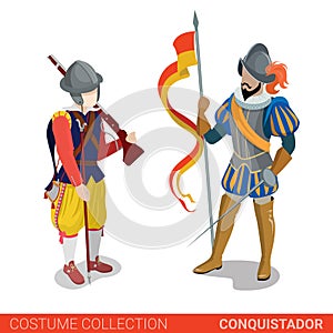 Conquistador medieval conqueror warrior fighter couple photo