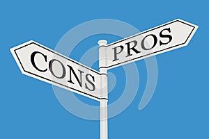 Cons versus Pros messages, conceptual image decision change