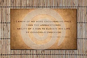 Conscious endeavor - Henry David Thoreau photo