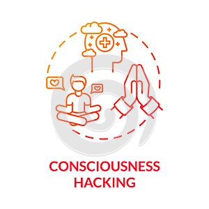 Consciousness hacking concept icon