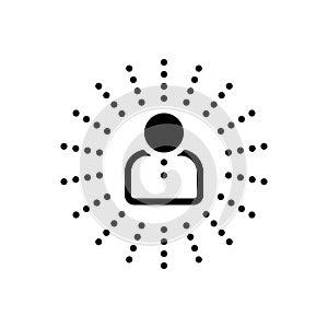 Black solid icon for Consciousness, awareness and feeling