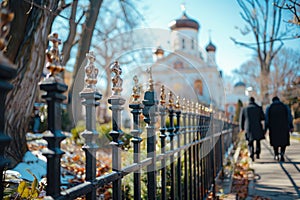 Consecration of the temple fence: sacred protection from evil, a symbol of spiritual inaccessibility and divine