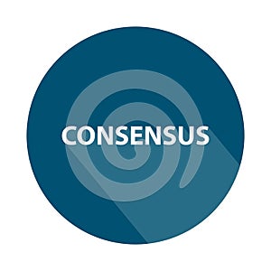 consensus badge on white