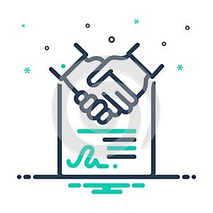 Mix icon for Consensus, agreement and accord photo