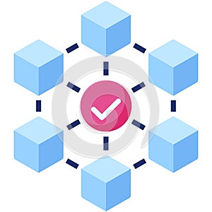 Consensus icon, Blockchain related vector illustration