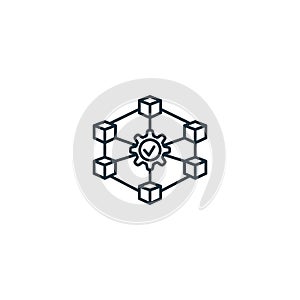 Consensus mechanism icon. Monochrome simple sign from blockchain collection. Consensus mechanism icon for logo