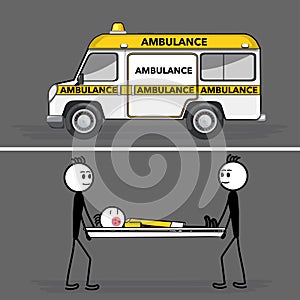 Consequences that leads stickman to be transported to hospital for a burn injury