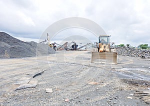 The consequences of war and the Ebola epidemic. Old mine in Liberia