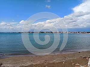 A consequent sunny day on the beach in the mediterranean sea Antalya