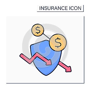Consequential loss color icon photo