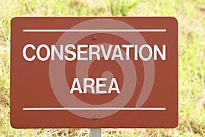 Conservation area. sign. conservation area sign