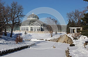 Conservatory Surrounded by Snow