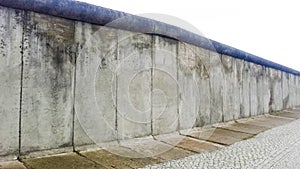 Conserved ruins of the Berlin wall