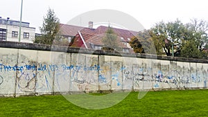 Conserved ruins of the Berlin wall
