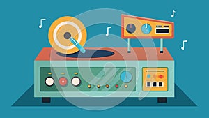 Consider using an external phono preamp to further enhance the sound from your vinyl records. Vector illustration. photo