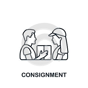 Consignment icon. Line simple line Shipping icon for templates, web design and infographics