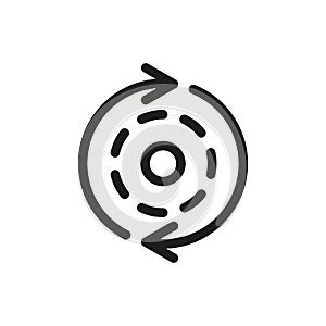 Consistency icon. Circle outline vector. Simple linear element illustration