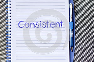 Consistent write on notebook photo
