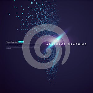 Consisting of blue particles abstract background,Technological sense Illustrations.