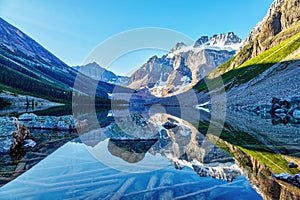 Consolation Lakes and Mount Quadra Landscape, Banff National Park Alberta Canada photo