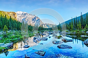 Consolation Lakes and Mount Temple, Banff National Park Alberta Canada