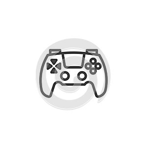 Console gamepad control line icon