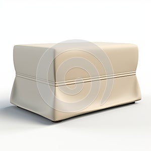 Console Table 3d Render With Beige Ottoman Flag