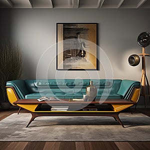 Console Table-inspired Mid-century Retro Sofa Design