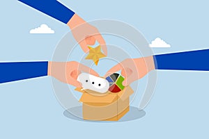 Consolidate report, hand put data or graph consolidate in the box