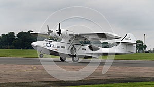 Consolidated Catalina PBY amphibious flying boat vintage patrol bomber.