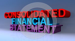 Consolidated financial statement photo