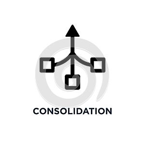 consolidation icon. consolidation concept symbol design, vector