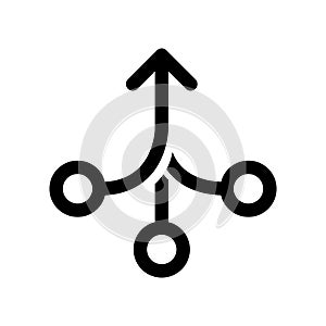 Consolidation icon, vector illustration