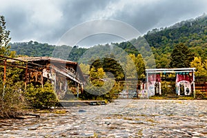 Consonno village, abandoned near Lecco, Lombardy