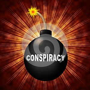 Conspiracy Theory Bomb Representing American Collusion With Russians 3d Illustration